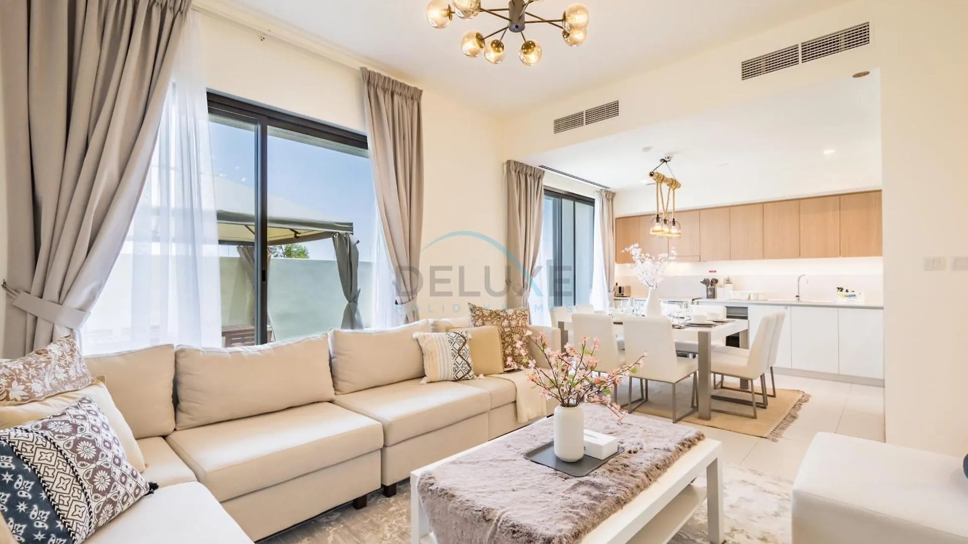 Conveniently Located Near Airport And Expo City 4Br Townhouse With Assistant Room At Parkside 2, Dubai South By Deluxe Holiday Homes location